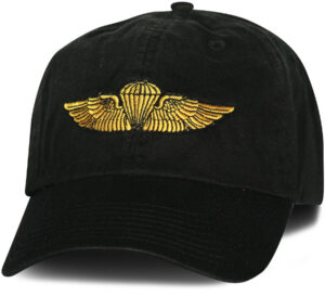 Marine / Navy Gold Jump Wings Ball Cap