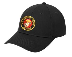 United States Marine Corps Retired Round Crest Patch Ball Cap