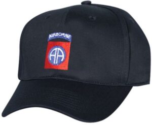 82ND AIRBORNE HAT - Black.
