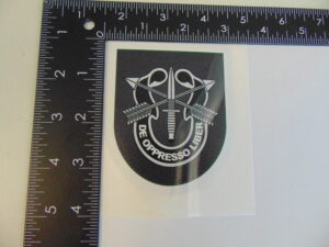 5th Special Forces Group Large 3" Decal Post BLACK Flash