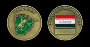 US Army USACAPOC Iraq - US Army Civil Affairs and Psyops Challenge Coin