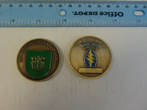 10th Special Forces Group Challenge Coin Round with Flash C-90