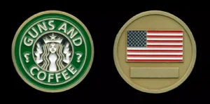 Guns and Coffee - Satirical - RKBA Challenge Coin
