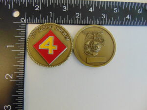 USMC Marine CORPS 4th Division Challenge Coin