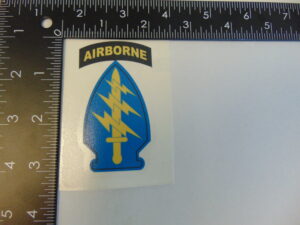 Special Forces SSI with Black Airborne Tab 3" Decal