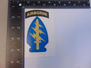 Special Forces SSI with Black Airborne Tab 4" Decal