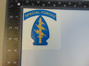 Special Forces SSI with Blue Airborne Tab 3" Decal