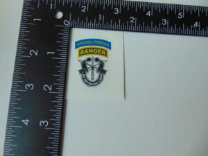 Special Forces Crest with SF and Ranger Tabs Vinyl Decal
