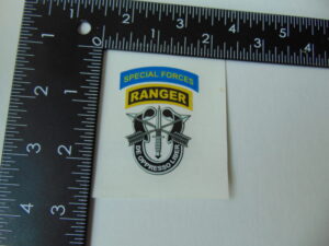 Special Forces Crest with SF and Ranger Tabs Vinyl Decal 2"