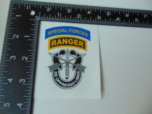 Special Forces Crest with SF and Ranger Tabs Vinyl Decal 3"