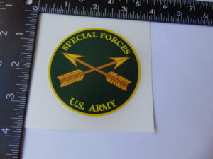 Special Forces Cross Arrow Plaque Decal 3" Vinyl