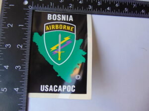 Army Civil Affairs and Psy Operations Command Bosnia Decal D-168