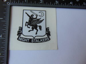 Task Force 160th Special Operations Aviation Night Stalkers Decal 2" B/W