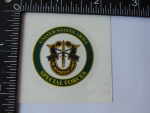 US Army Special Forces with Crest Round Deal Vinyl 1.5"