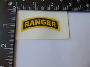 Ranger Tab Gold and Black 2"