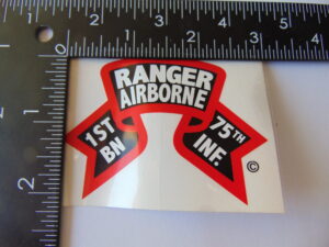 1st BN Airborne Ranger Decal 75th Inf. Old style Decal