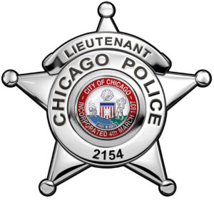 CHICAGO POLICE DEPARTMENT LIEUTENANTS BADGE - Personalized All Metal Sign 15 x 14"