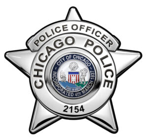 CHICAGO POLICE DEPARTMENT POLICE OFFICERS BADGE - Personalized All Metal Sign 15 x 14"