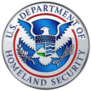 US DEPT OF HOMELAND SECURITY All Metal Sign 14 x 14"
