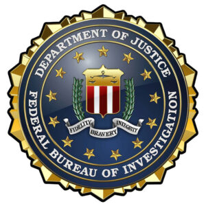 FEDERAL BUREAU OF INVESTIGATION EMBLEM All Metal sign 15 x 15"