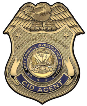 US ARMY CRIMINAL INVESTIGATION COMMAND All Metal Sign 13 x 16"