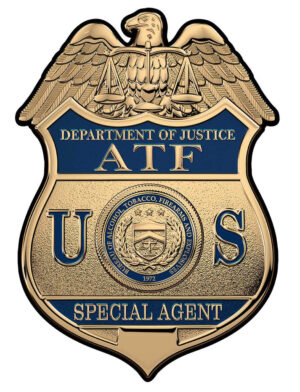 Alcohol Tobacco Firearm ATF SPECIAL AGENT BADGE - No Number All Metal Sign 12 x 17"