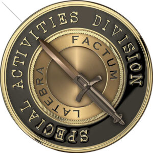 CIA SPECIAL ACTIVITIES DIVISION All Metal Sign 14 x 14"