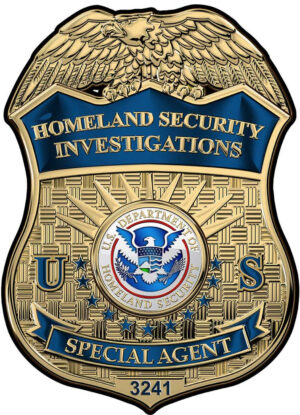 HOMELAND SECURITY INVESTIGATIONS BADGE Metal Sign- Personalized 13 x 18"