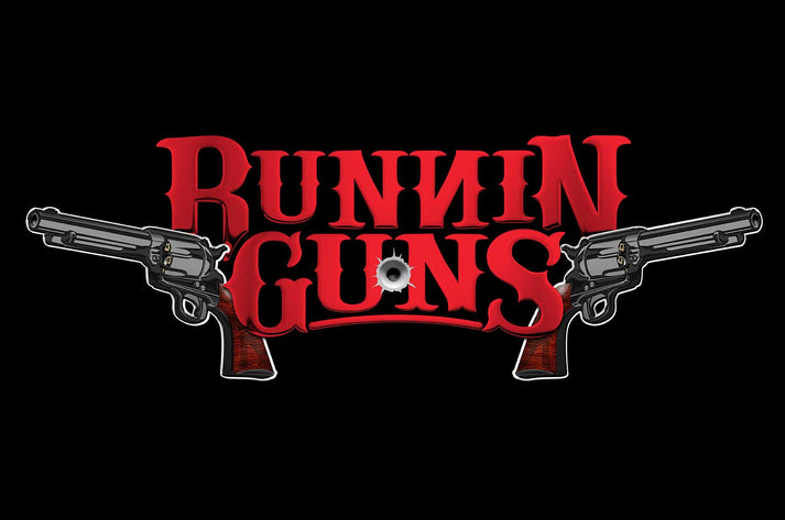 RUNNIN GUNS All Metal Sign 24 x 16"