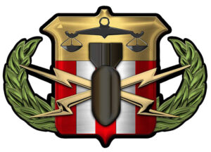 Law Enforcement EXPLOSIVE ORDINANCE DISPOSAL BADGE All Metal sign 17 x 12"