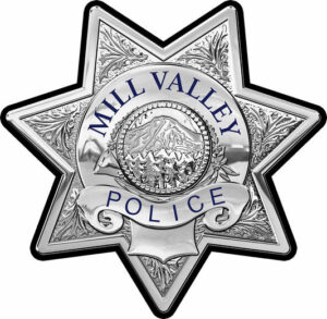 California MILL VALLEY POLICE Department (Officer) All metal sign 17x 16"