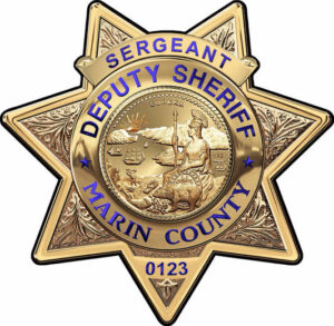 California MARIN COUNTY SHERRIFS DEPT (Sergeant) - Personalized 17 x 17"